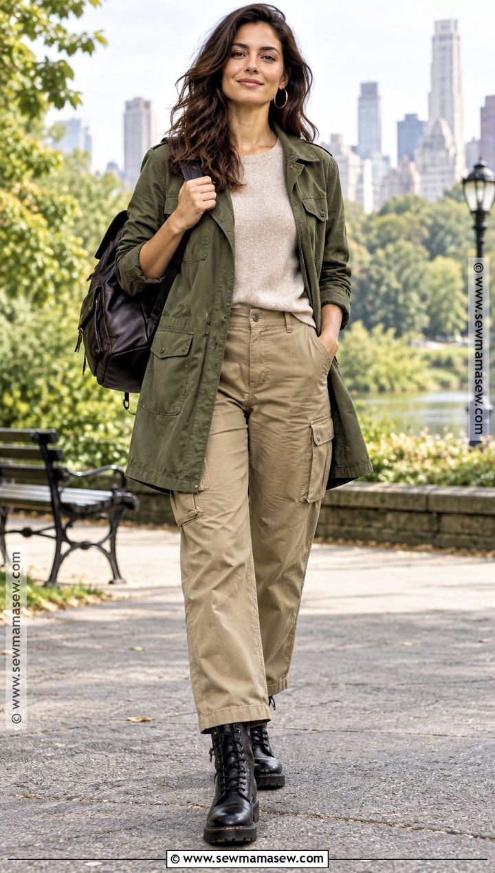 Flamboyant Natural Utility Jacket And Cargo Pants Outfit - 15 flamboyant natural fall outfits