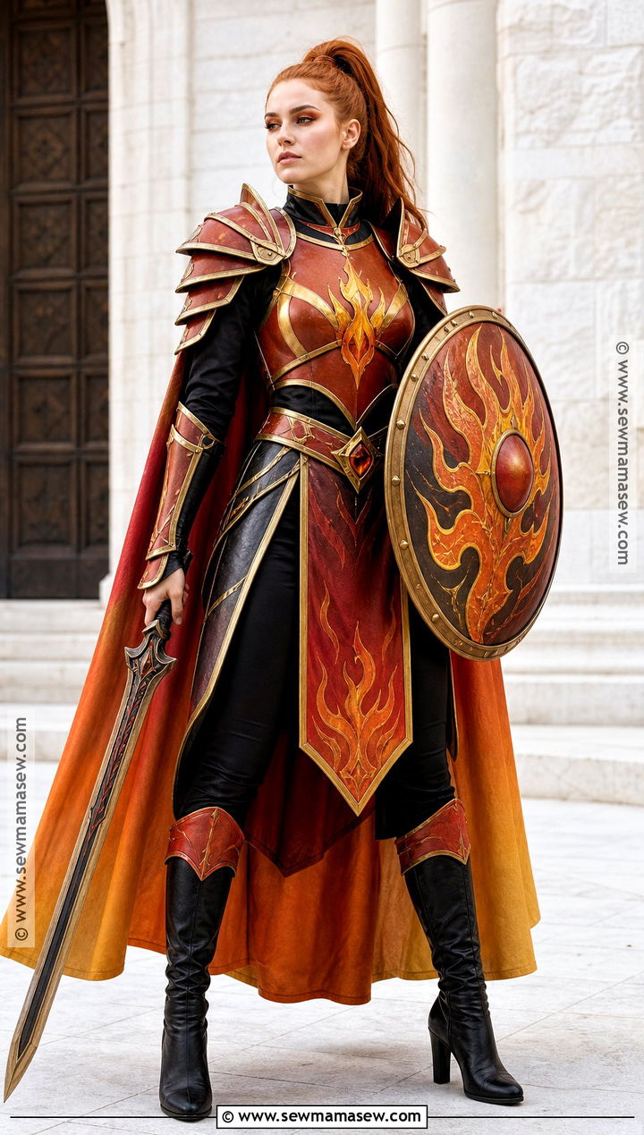 Flame Female Knight Costume - 30 female knight costume ideas