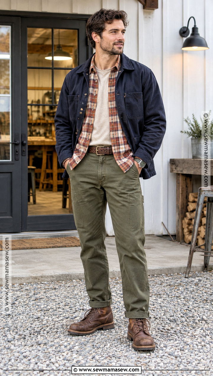 Flannel Outfit With Chore Coat - 15 guys fall outfits flannel