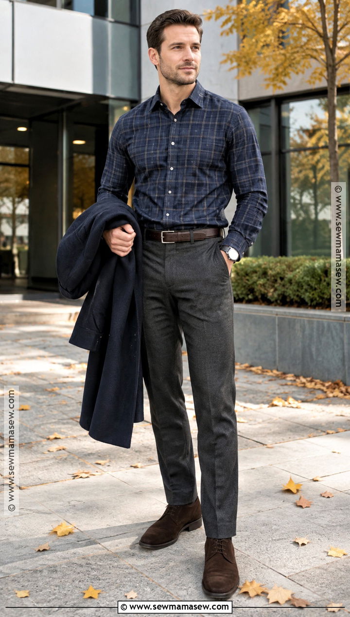 Flannel Outfit With Wool Trousers - 15 guys fall outfits flannel
