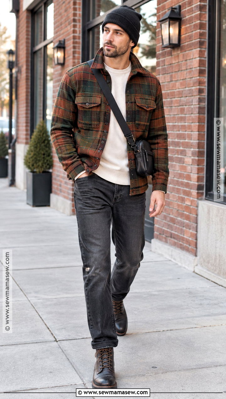 Flannel Overshirt Fall Outfit - 15 Mens Fall Fits Aesthetic