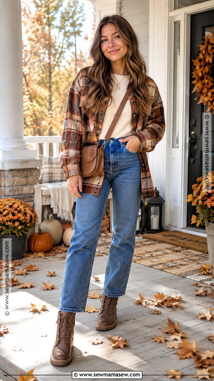 Flannel Shacket Thanksgiving Outfit - 20 Thanksgiving Outfit Ideas for Teens