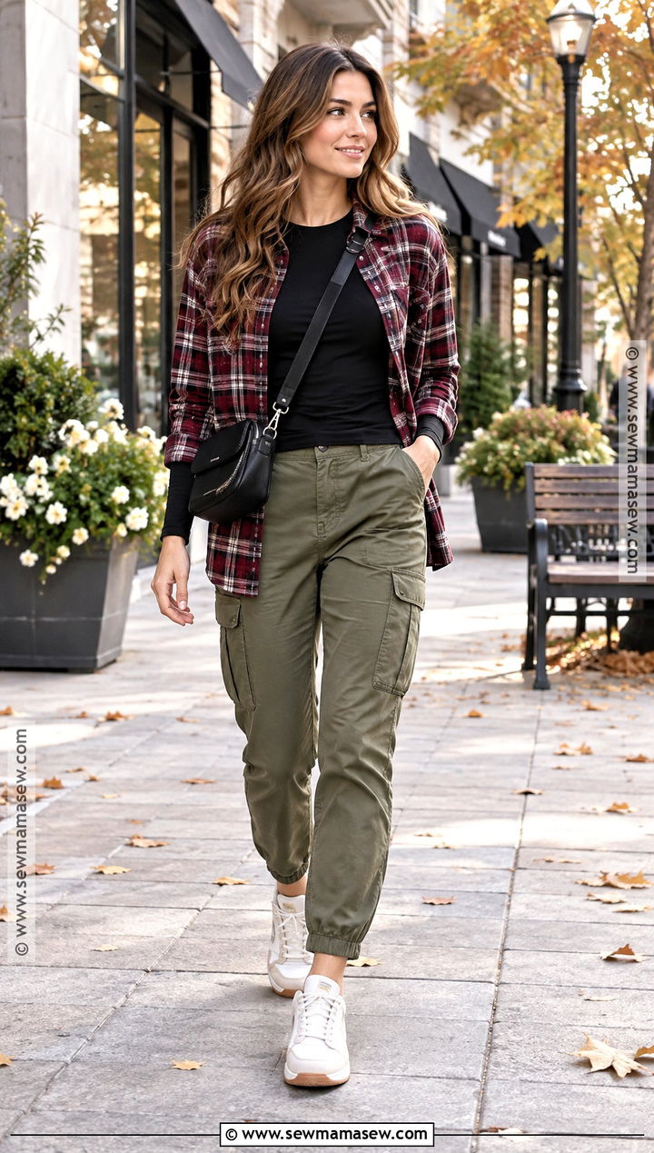 Flannel Shirt And Cargo Pants Outfit - 15 2026 casual fall fashion ideas