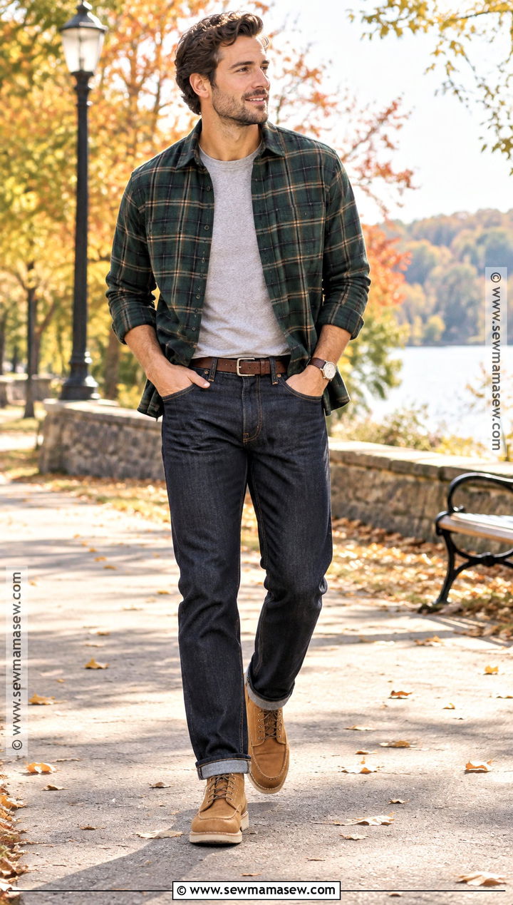 Flannel Shirt And Jeans Fall Outfit - 20 fall style ideas for men