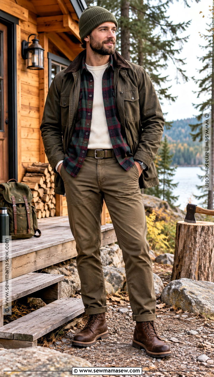 Flannel Shirt Autumn Outfit - 15 autumn aesthetic clothes for men