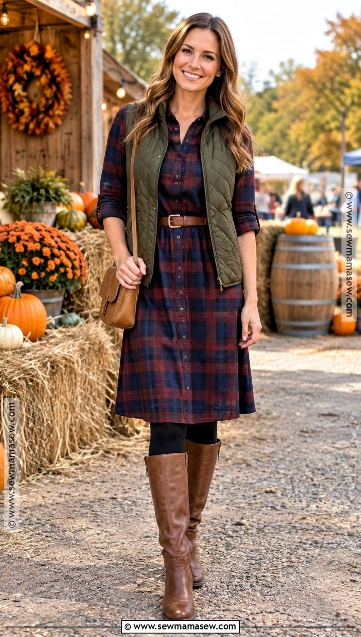 Flannel Shirt Dress Beer Festival Outfit - 15 fall beer festival outfit ideas