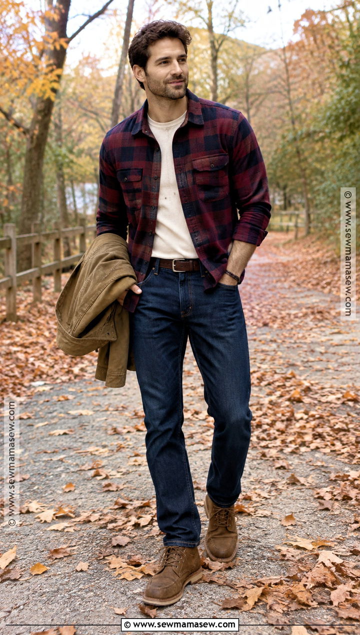 Flannel Shirt Mens Fall Outfit - 25 mens fall outfits