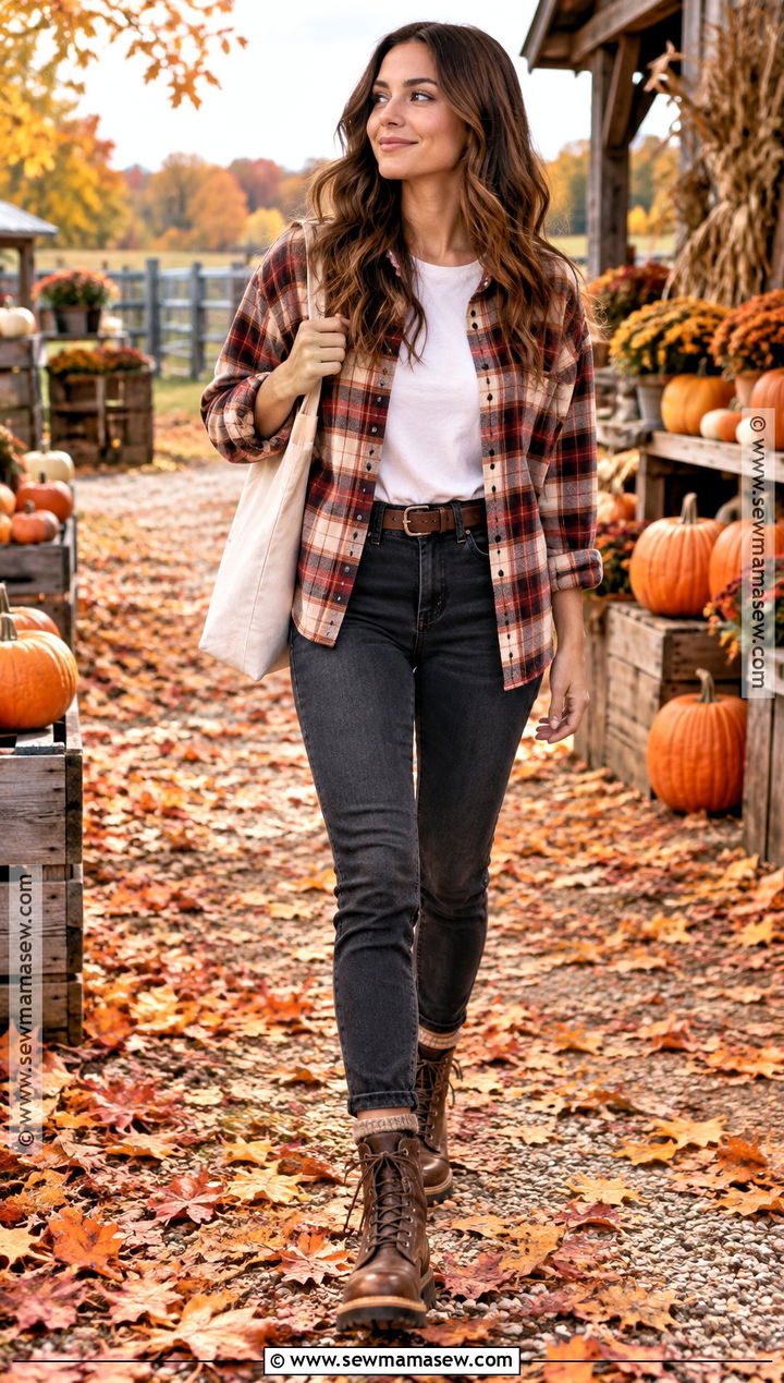 Flannel Shirt Pumpkin Farm Outfit - 25 pumpkin farm outfit ideas