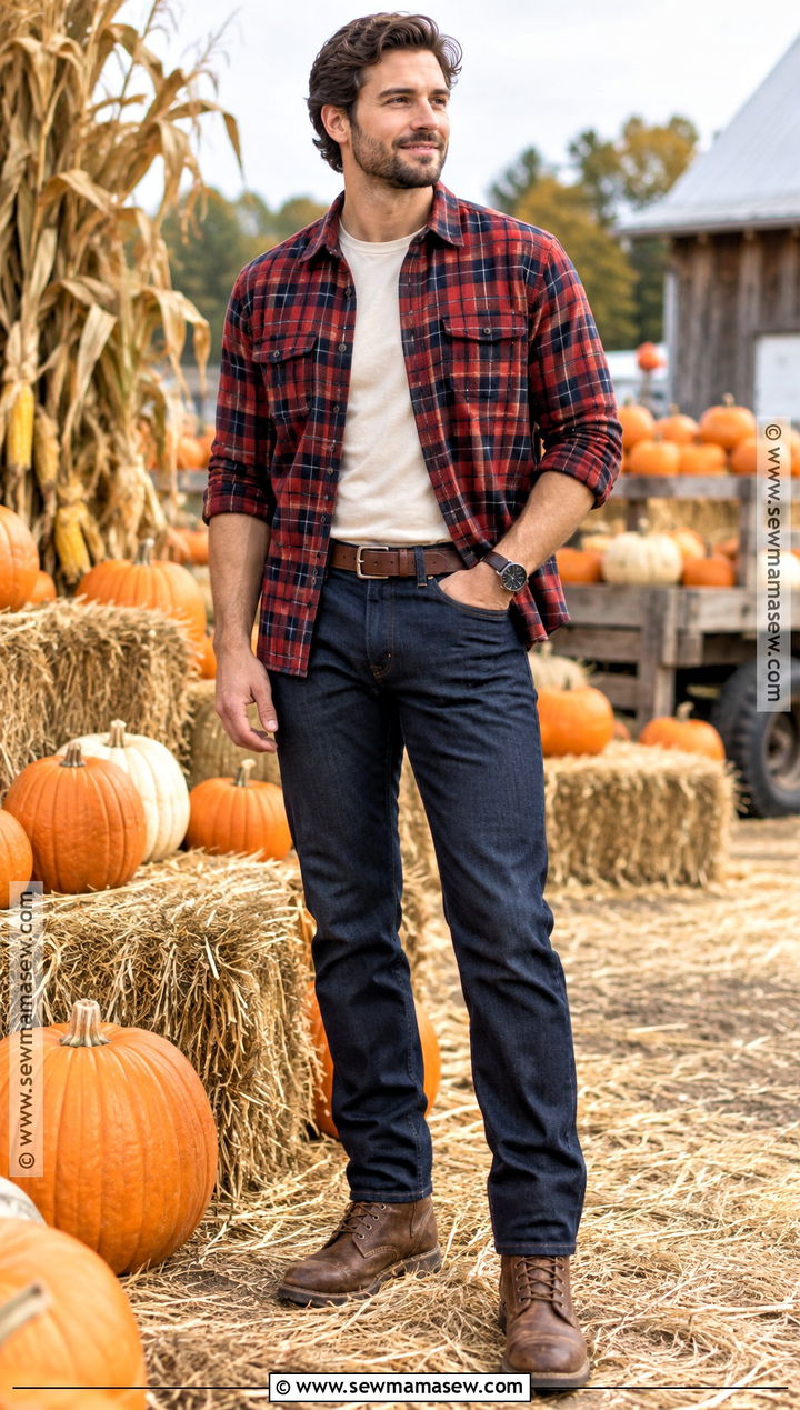 Flannel Shirt Pumpkin Patch Outfit - 25 pumpkin patch outfit ideas for men