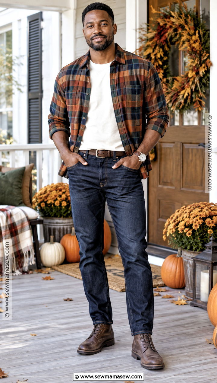 Flannel Shirt Thanksgiving Outfit - 15 black men thanksgiving outfit ideas