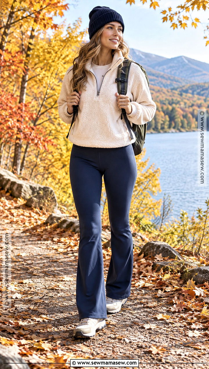 Flare Leggings And Fleece Pullover - 25 flare leggings outfit fall