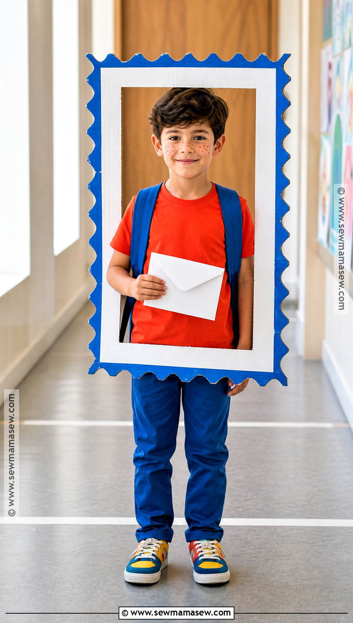 Flat Stanley Costume With Cardboard Frame - 30 boys book character costumes