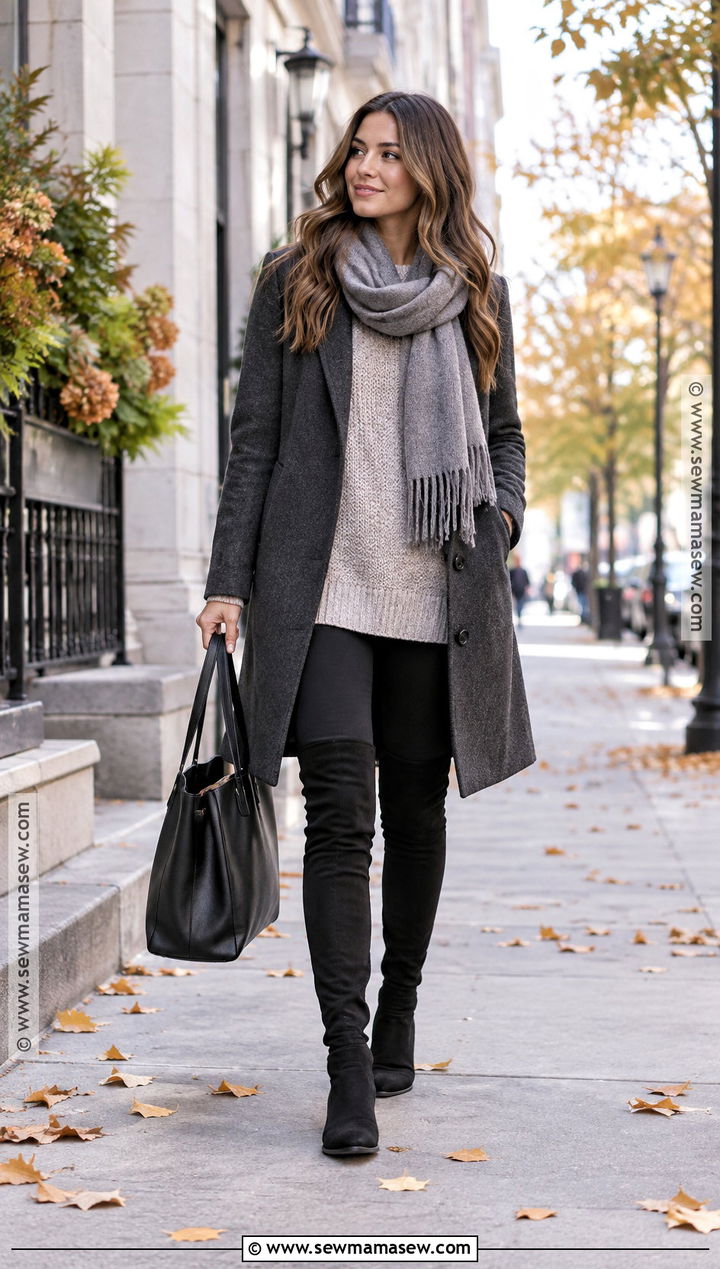 Flat Thigh High Boots With Leggings - 20 Thigh High Boots Outfit Fall