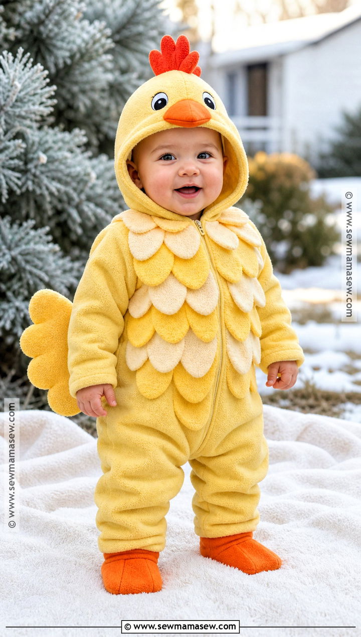 Fleece Baby Chicken Costume - 30 baby chicken costume ideas