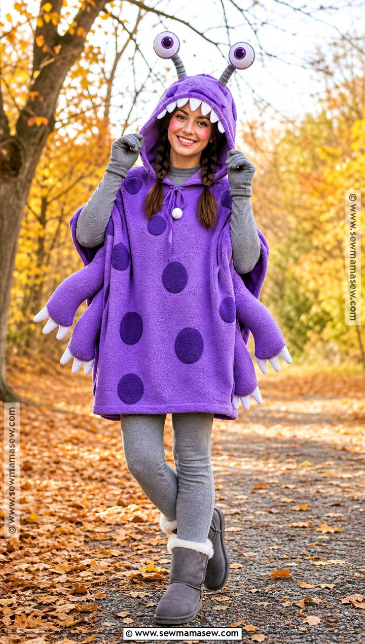 Fleece Boo Monster Costume For Cold Weather - 35 boo monsters inc costume ideas
