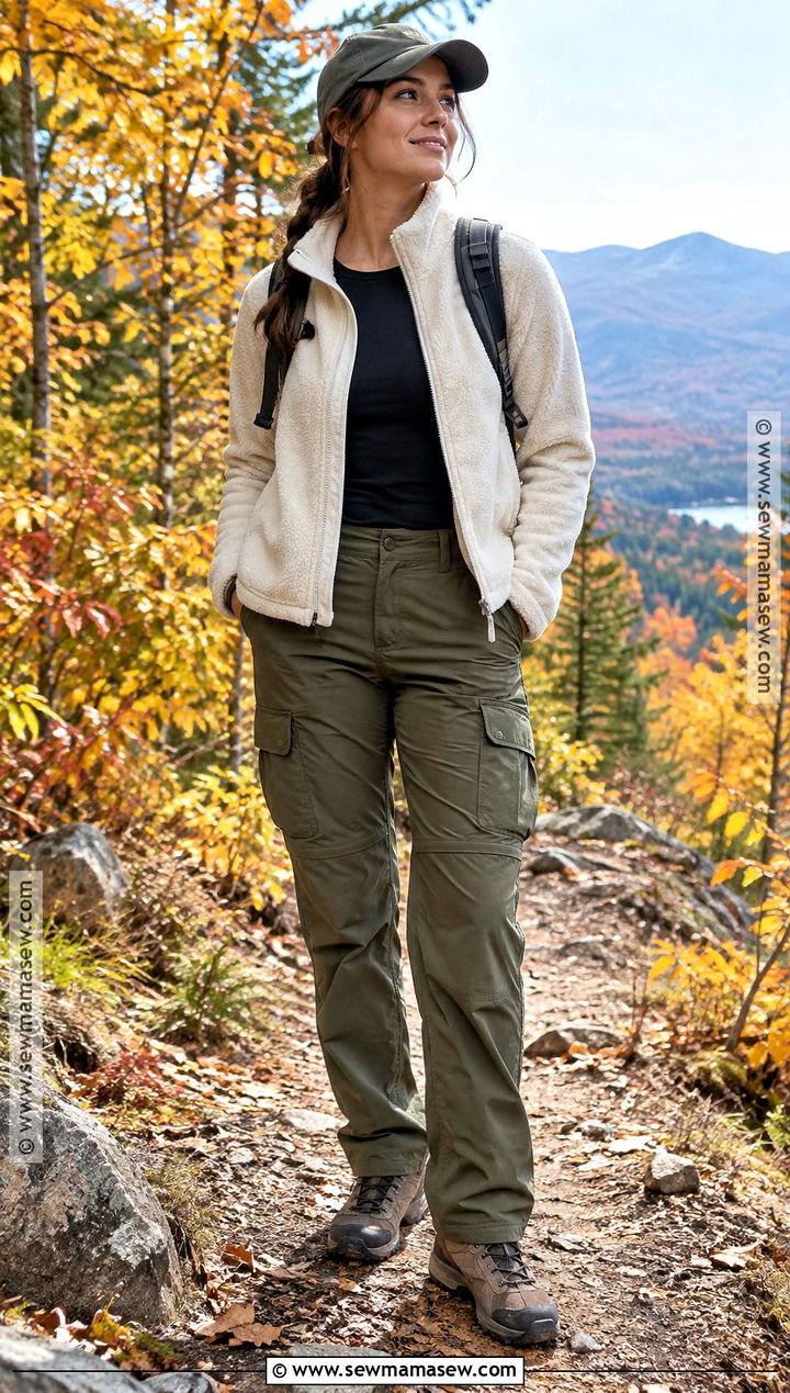 Fleece Jacket And Cargo Pants Canada Fall Outfit - 20 canada fall outfits