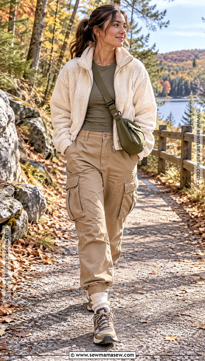 Fleece Jacket And Cargo Pants Fall Fit - 25 comfy fall fits