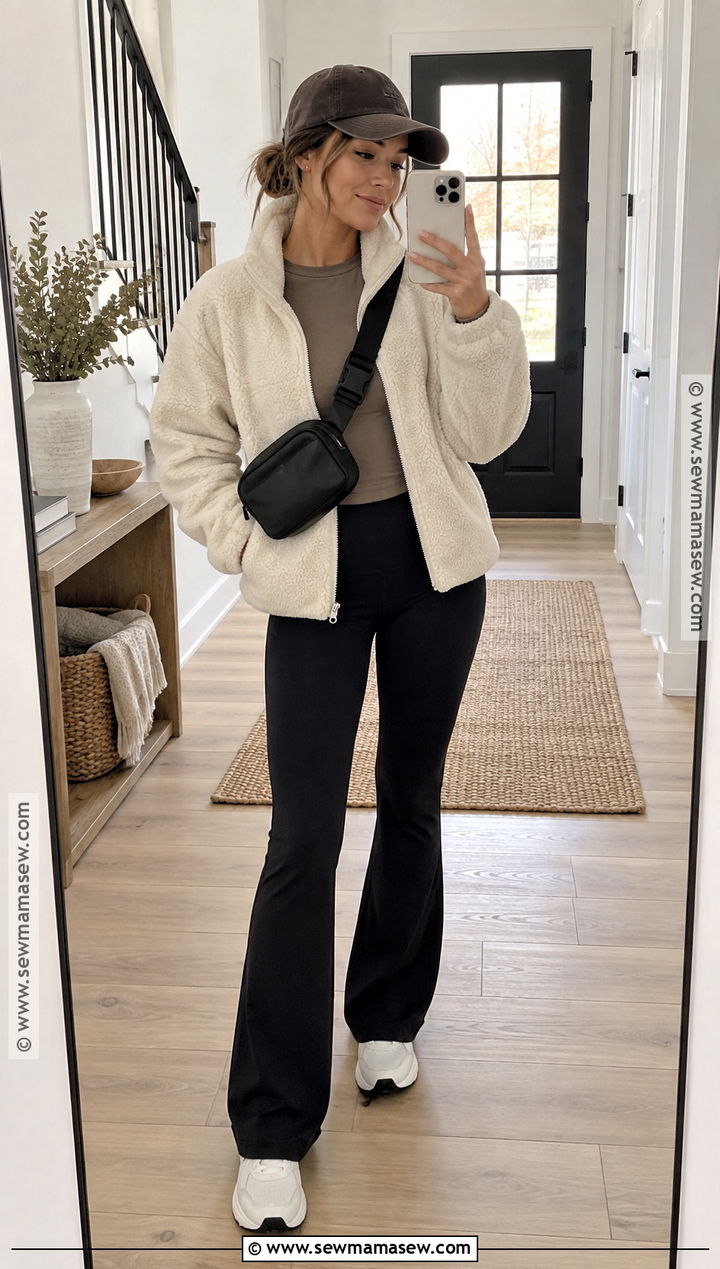 Fleece Jacket With Flared Leggings - 30 fall jackets