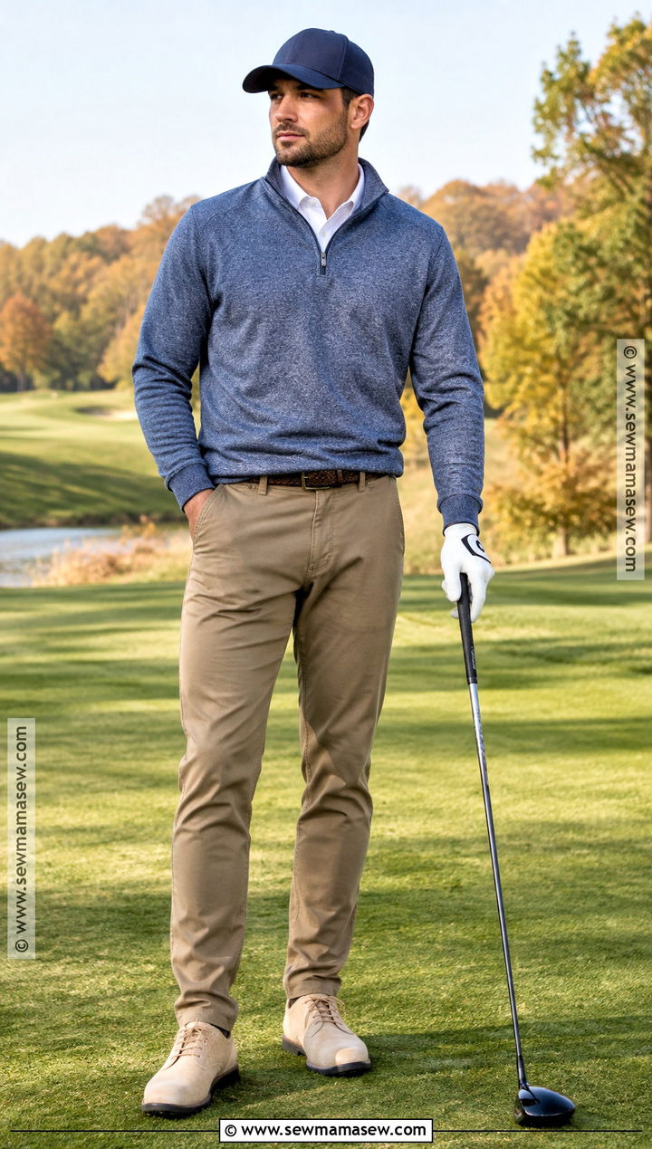 Fleece Pullover Fall Golf Outfit - 20 fall golf outfits for men