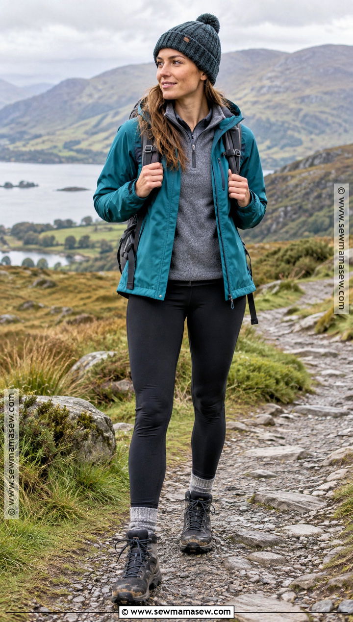 Fleece Pullover With Leggings And Hiking Boots - 15 october ireland outfits