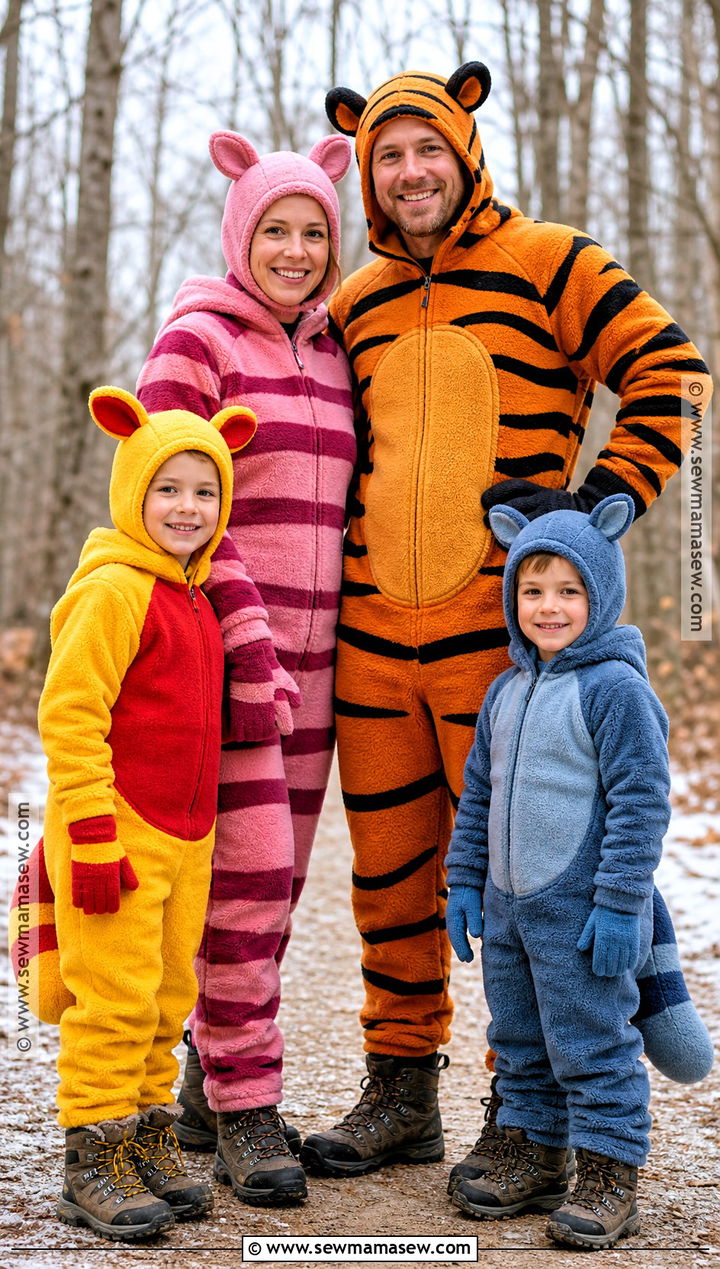 Fleece Winnie The Pooh Family Costume - 30 winnie the pooh family costumes