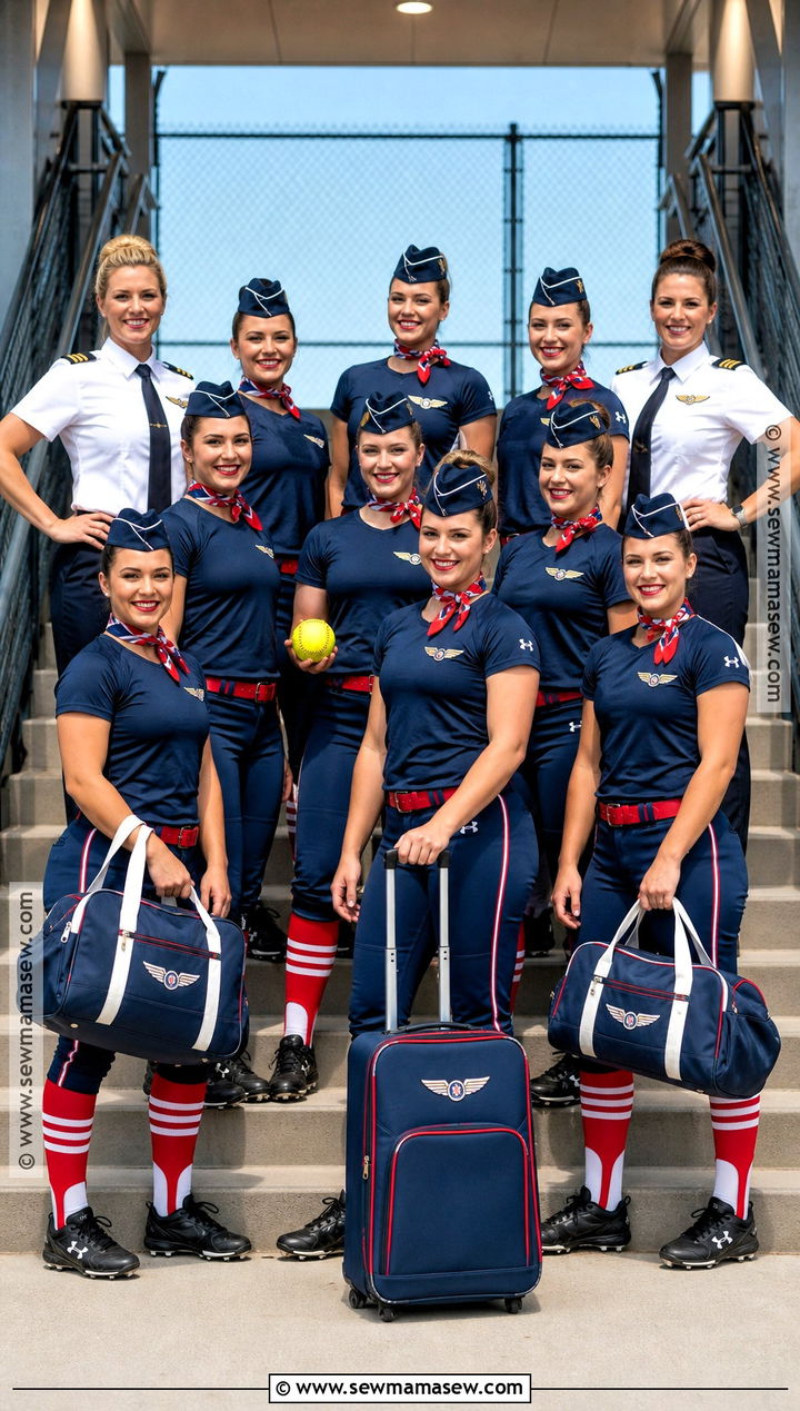 Flight Attendant Softball Costume - 30 softball halloween costumes