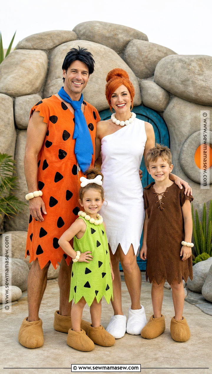 Flintstones Family Costume - 30 family costume ideas for 4