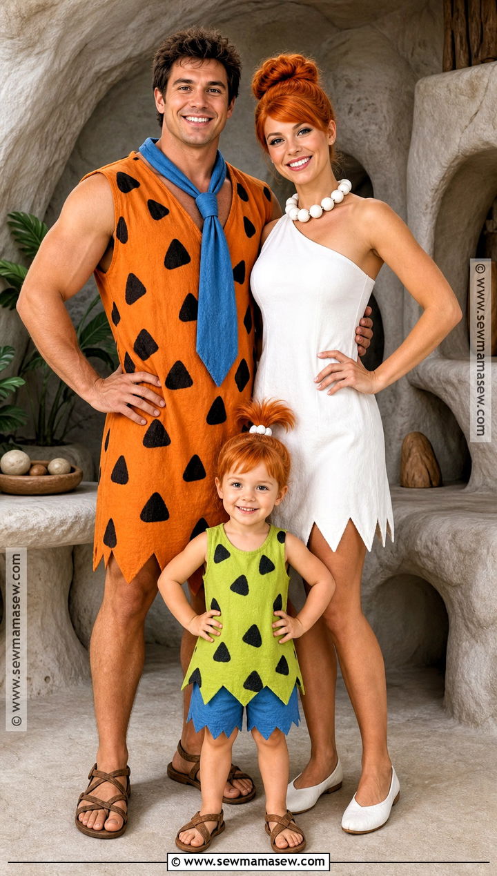 Flintstones Family Costume - 35 Family Of Three Halloween Costumes