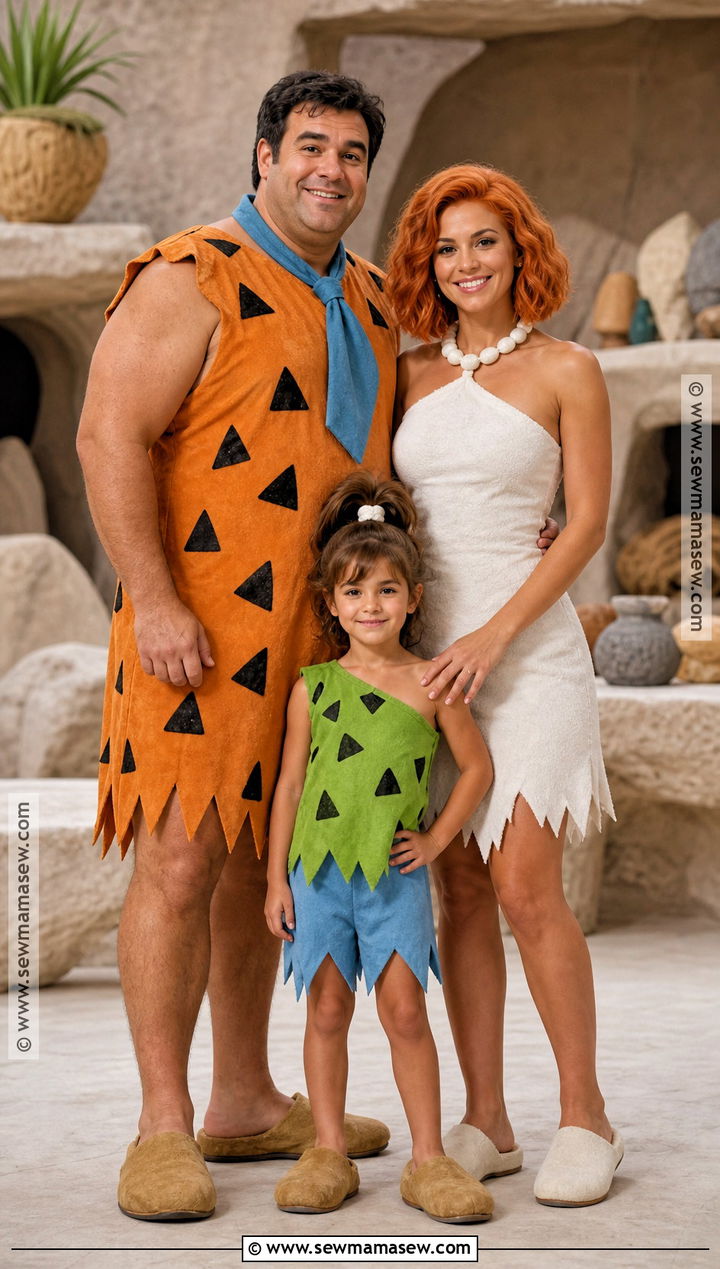 Flintstones Family Costume - 30 cute family halloween costumes for 3