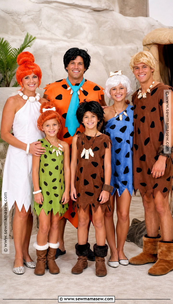 Flintstones Family Group Costume - 30 bam bam costume ideas
