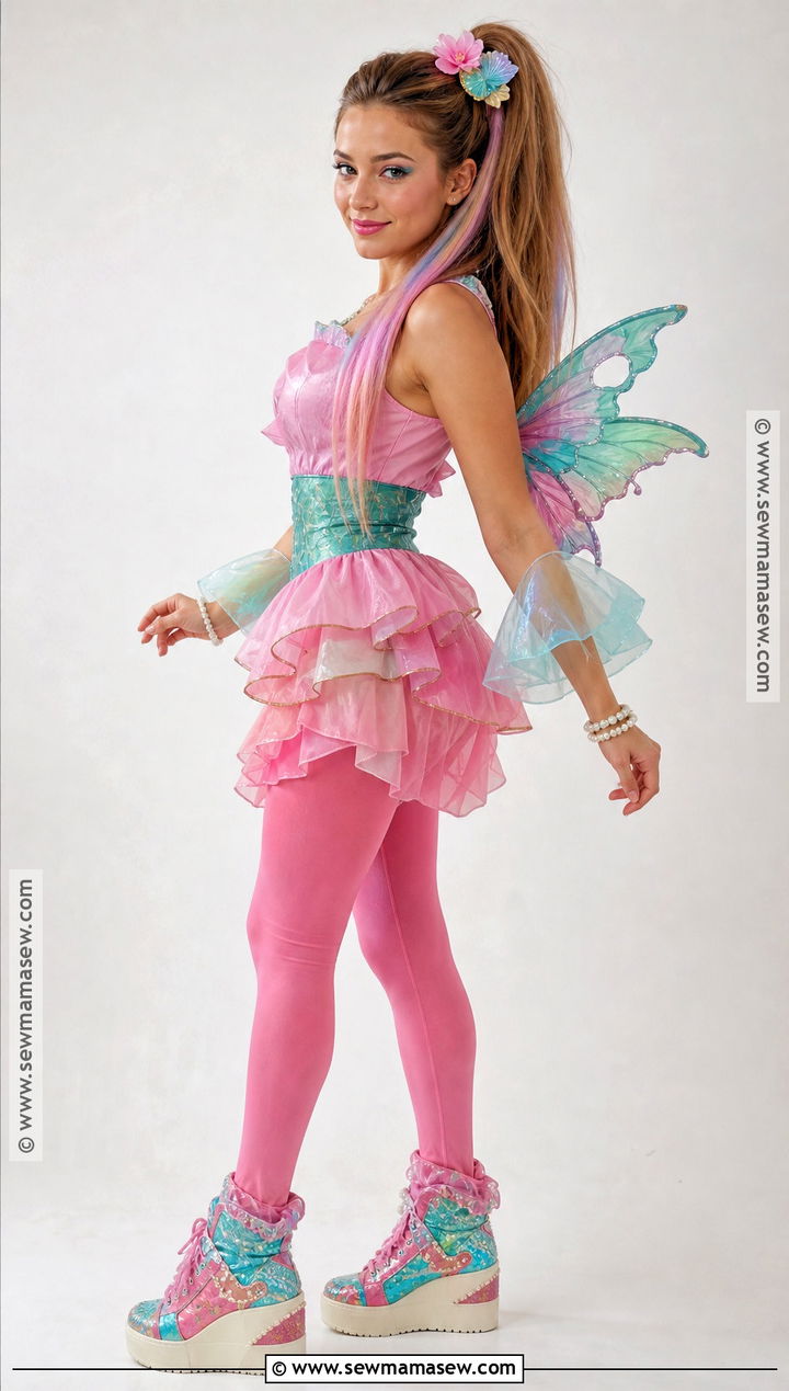 Flora Sirenix Costume With Ruffled Dress - 35 flora winx club costume ideas