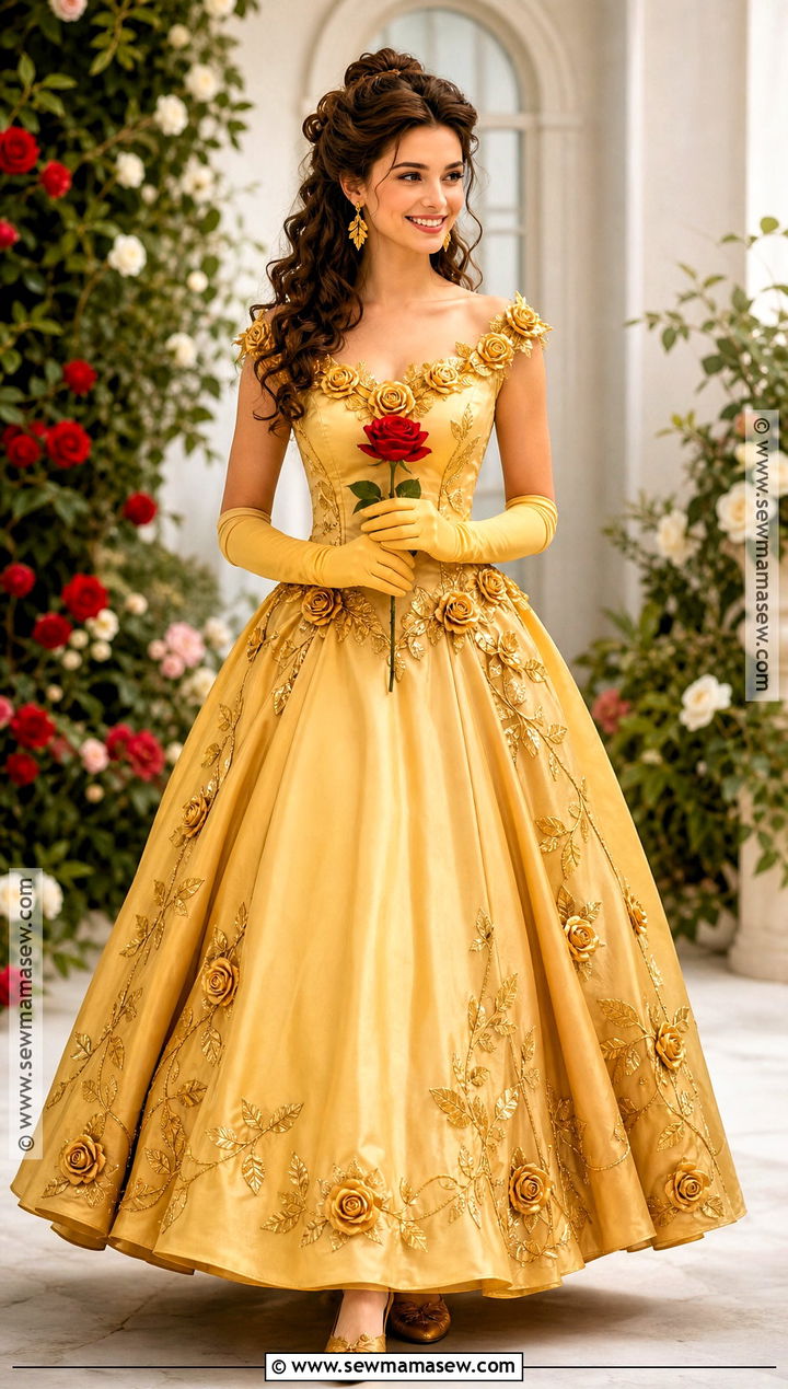 Floral Belle Ball Gown Costume - 50 belle costume ideas