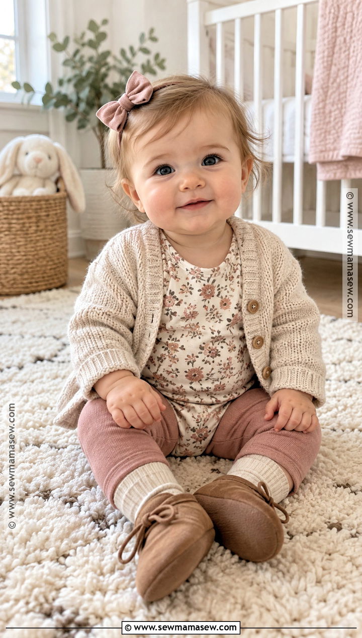 Floral Bodysuit And Leggings Baby Fall Outfit - 20 baby fall outfits for girls