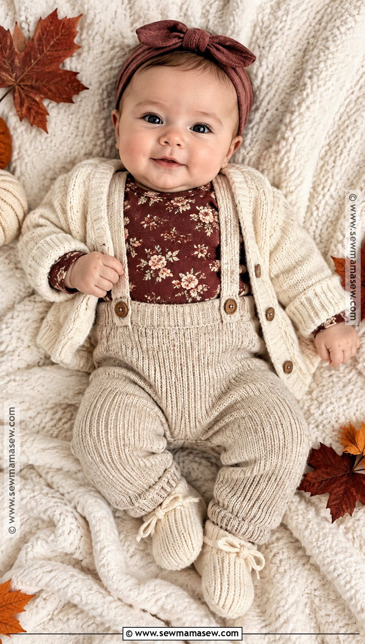 Floral Bodysuit And Suspender Pants Outfit - 15 november newborn outfits