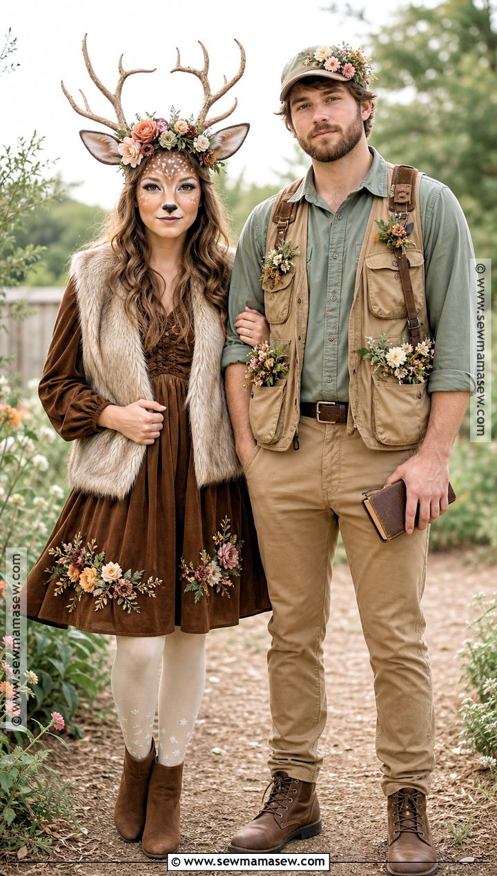 Floral Deer And Hunter Costume - 40 deer and hunter costume ideas