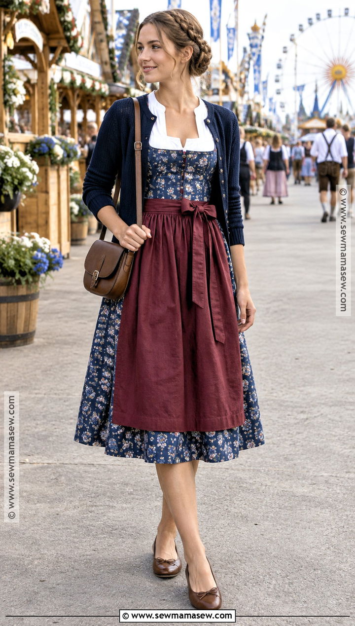 Floral Dirndl Oktoberfest Outfit - 25 october fest outfit ideas
