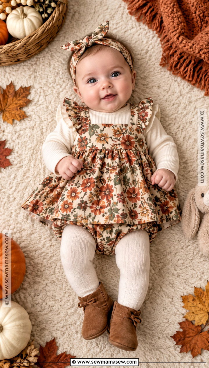 Floral Dress And Bloomers Thanksgiving Outfit - 15 3 month thanksgiving outfit ideas