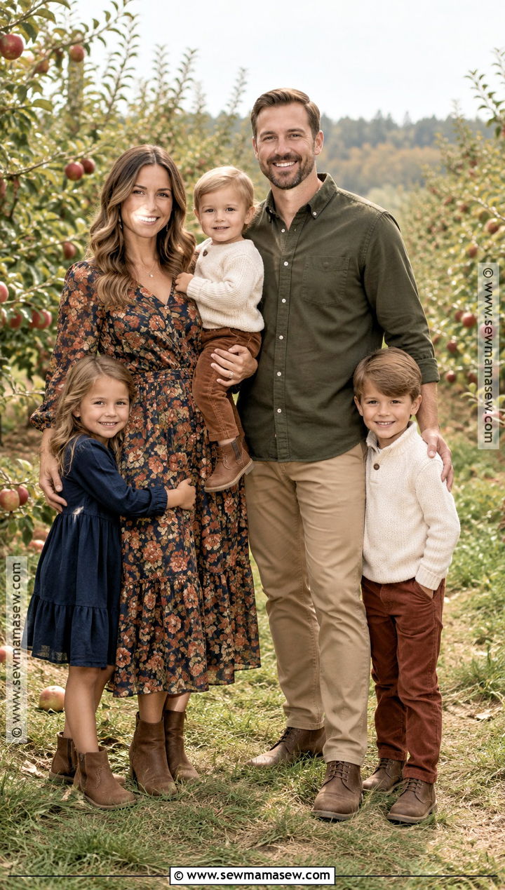 Floral Dress Fall Family Picture Outfit - 25 outdoor fall family pictures outfits