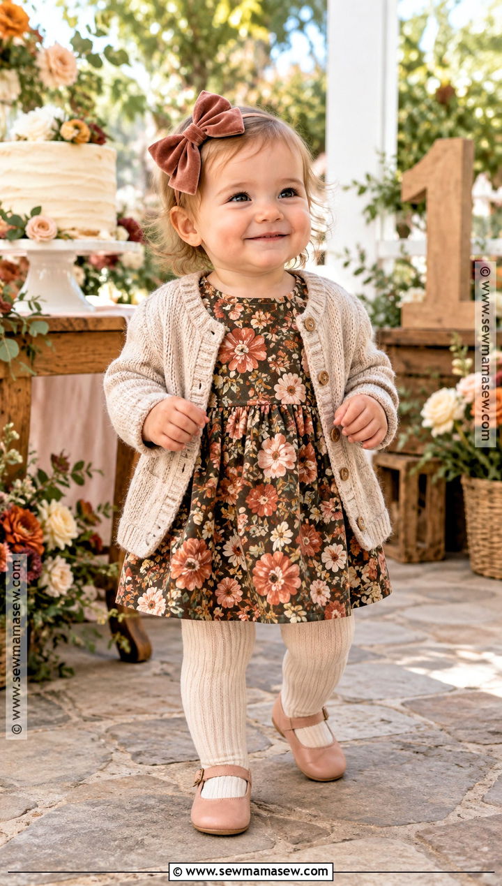 Floral Dress First Birthday Outfit - 15 first birthday outfit girl fall ideas