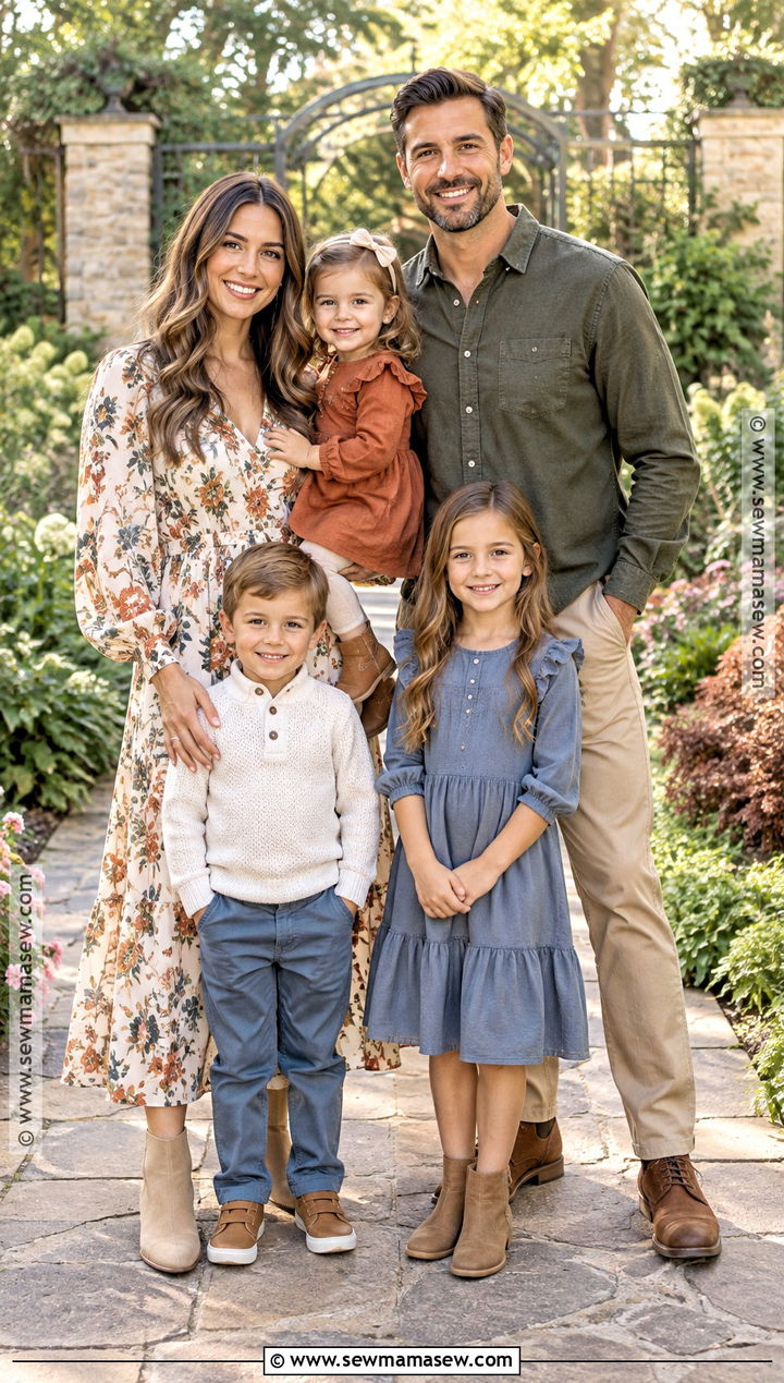 Floral Dress September Family Photo Outfits - 20 family photo outfits september