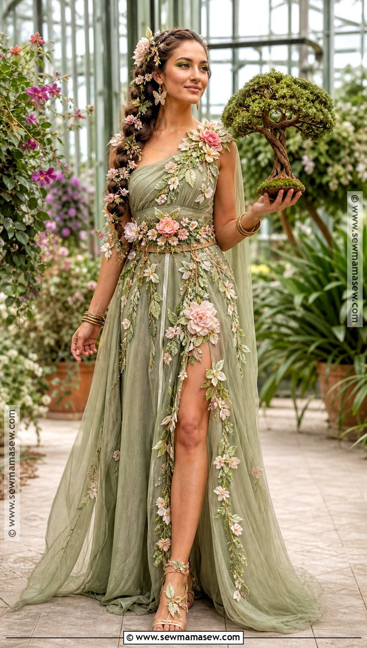 Floral Gaia Goddess Costume - 40 greek goddess halloween costume ideas