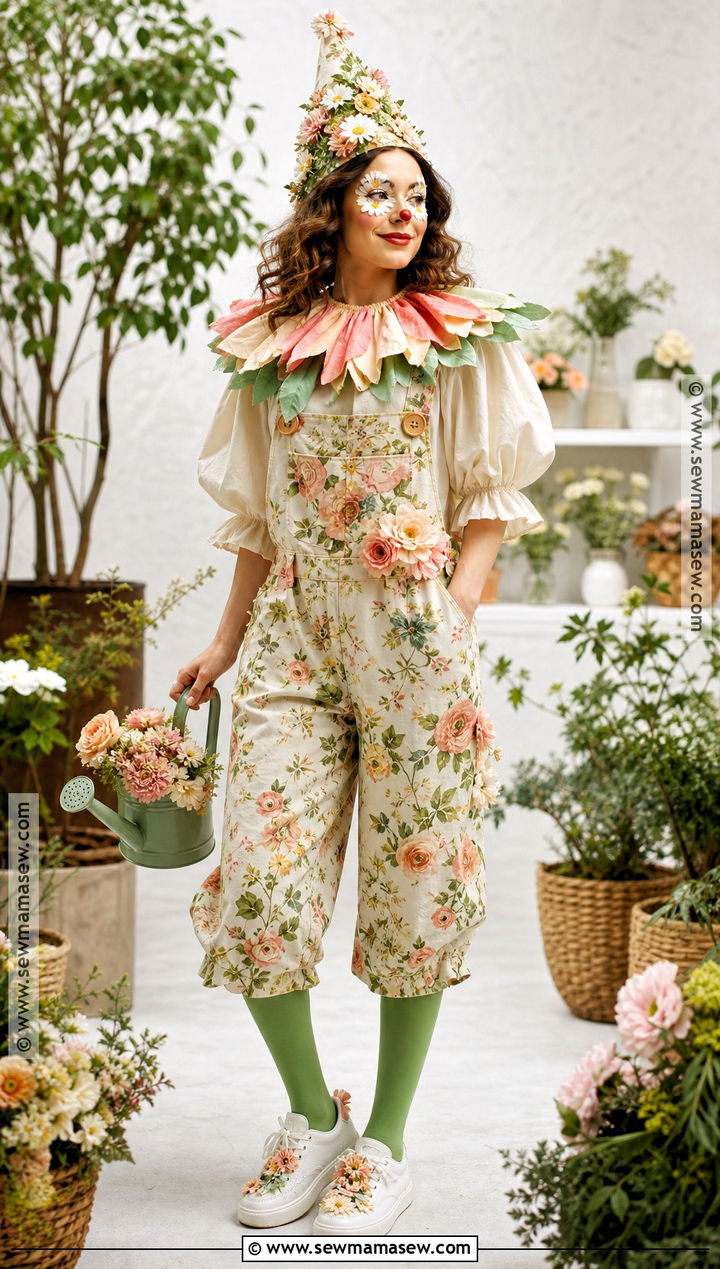 Floral Garden Clown Costume - 30 Cute Clown Costume Ideas for Women