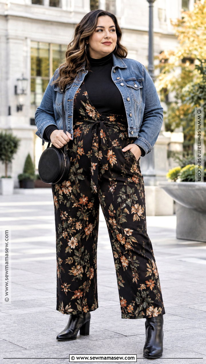 Floral Jumpsuit Fall Outfit - 25 whimsical fall outfits