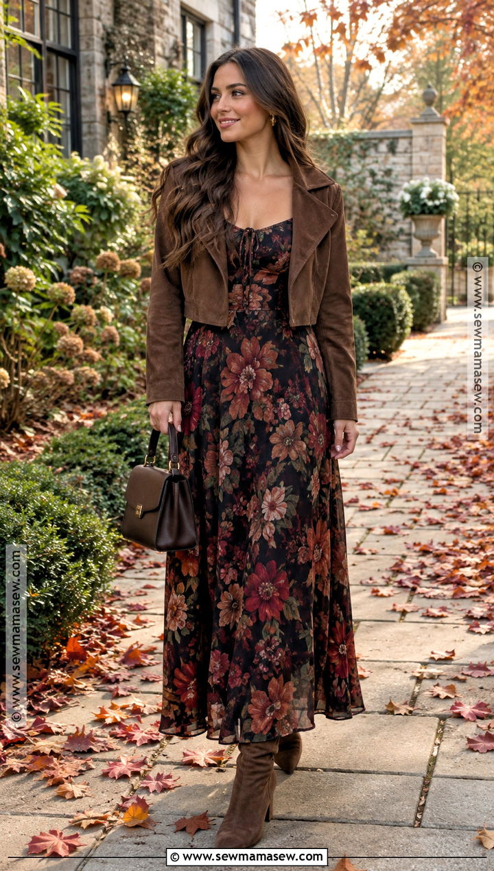 Floral Maxi Dress Fall Birthday Outfit - 15 21St Fall Birthday Outfits