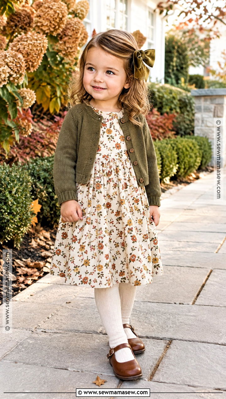 Floral Midi Dress Toddler Thanksgiving Outfit - 25 toddler thanksgiving outfit ideas for girls