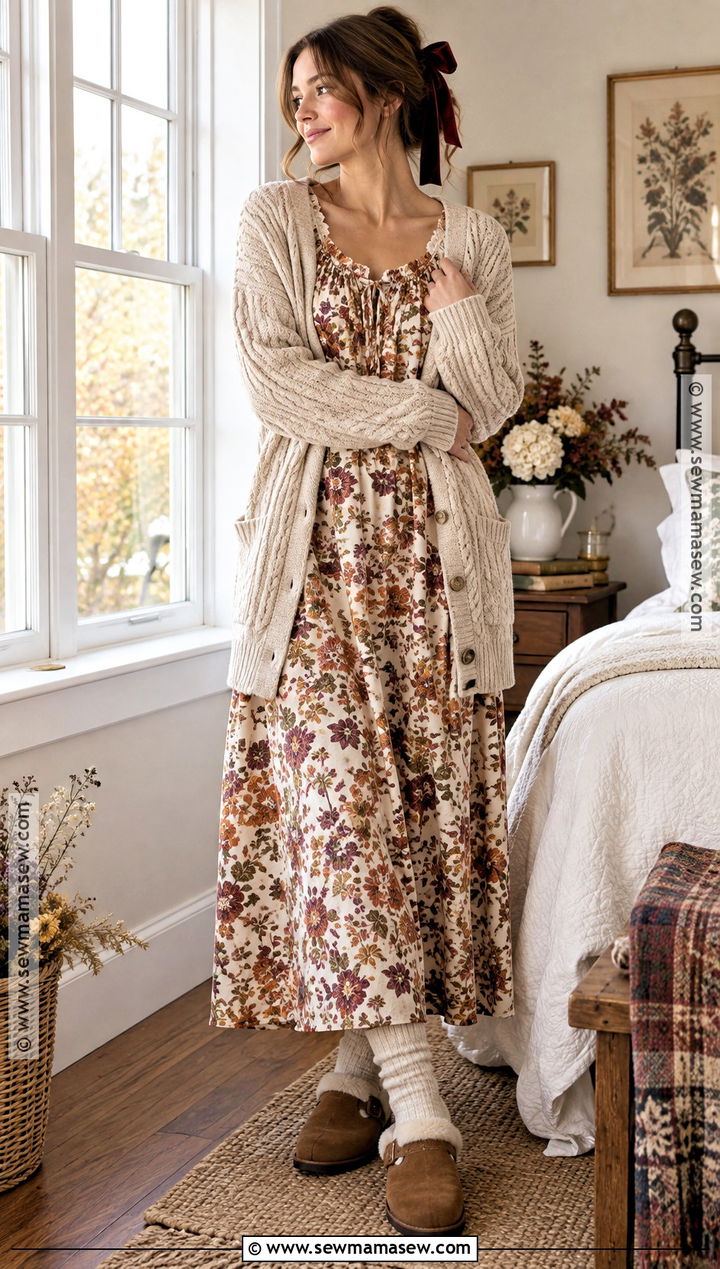 Floral Nightgown Fall Pajamas - 20 Fall Pajamas Aesthetic