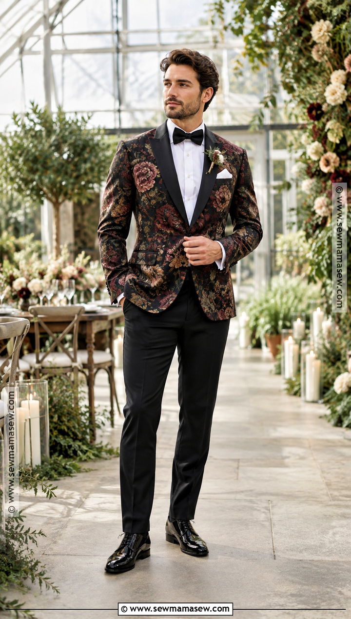 Floral Suit Groom Outfit - 15 groom style fall wedding ideas