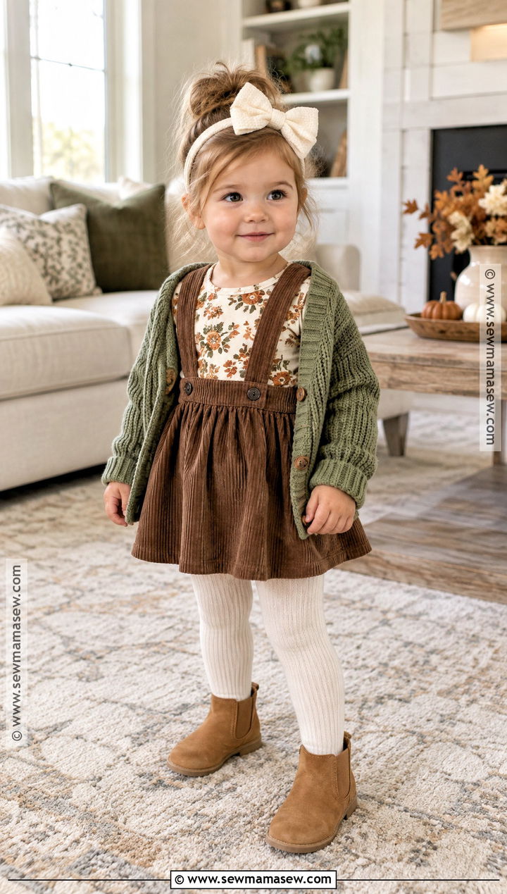 Floral Thanksgiving Onesie With Suspender Skirt - 15 thanksgiving onesie ideas for girls