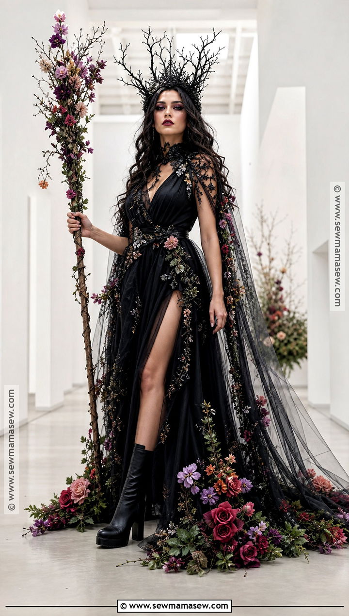 Floral Train Persephone Costume - 40 Persephone Costume Ideas