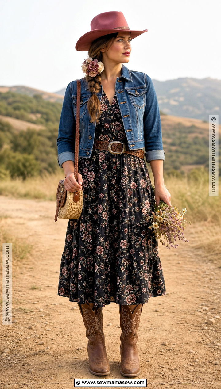 Floral Western Cowgirl Costume - 45 cowgirl halloween costumes